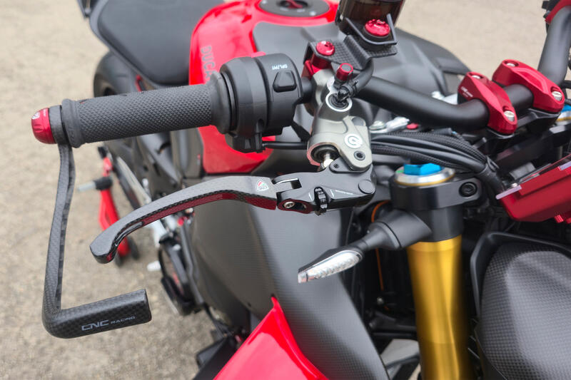 Brake Lever RACE EVO Folding Glossy Carbon For Brembo Semi-radial Master Cylinders