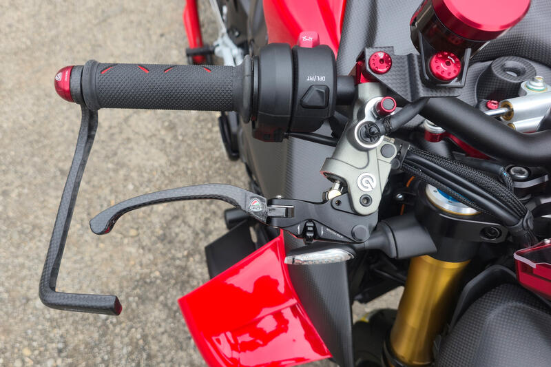 Brake Lever RACE EVO Folding Glossy Carbon For Brembo Semi-radial Master Cylinders