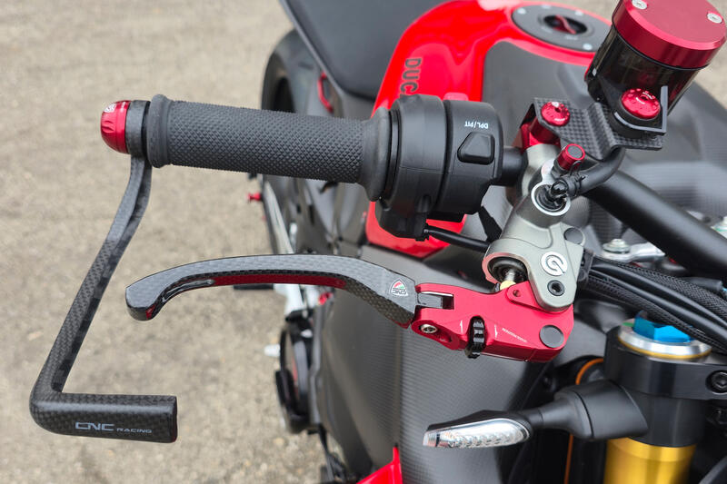 Brake Lever RACE EVO Folding Glossy Carbon For Brembo Semi-radial Master Cylinders