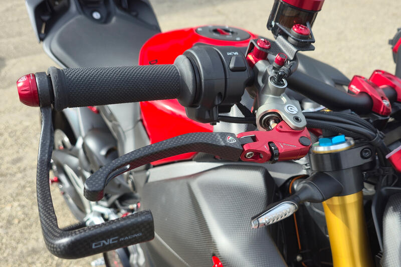 Leva freno RACE EVO Pieghevole Carbonio Opaco per pompe freno Brembo semi-radiali