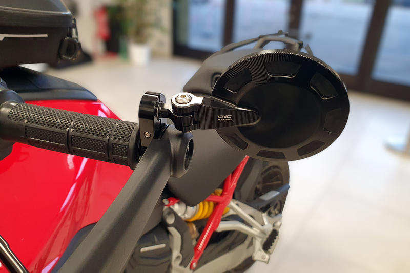 Adapter for bar-end mirrors on Ducati Multistrada V4 - DesertX - Hypermotard 698 Mono