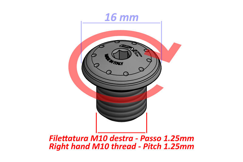 Mirror Blanking Plug M10 - Thread RH
