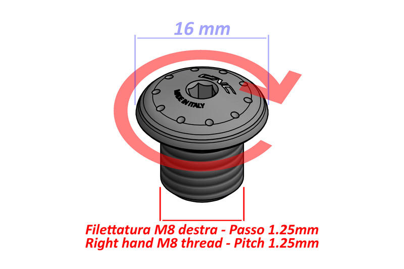 Mirror Blanking Plug M8 - Thread RH