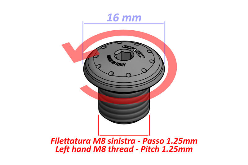 Mirror Blanking Plug M8 - Thread LH