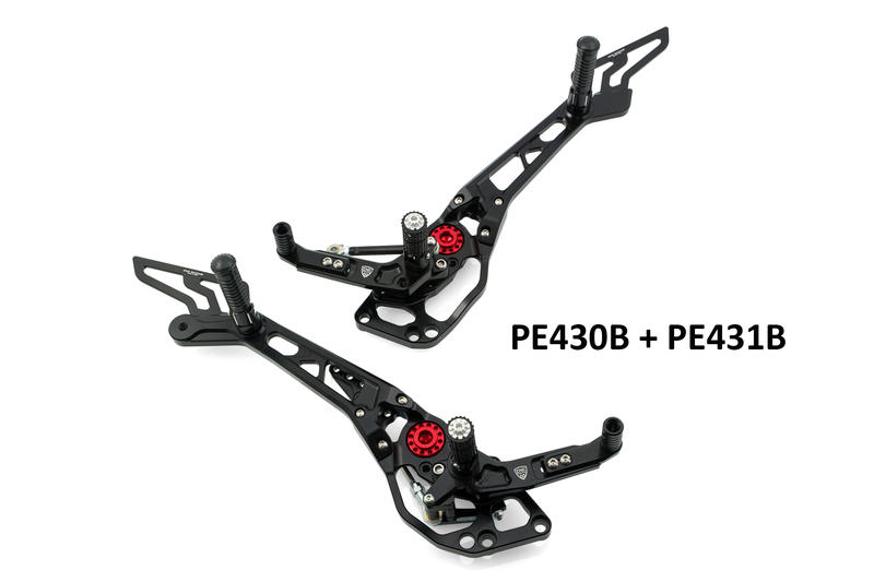 Adjustable rear sets passenger Ducati Hypermotard 821/939 | Cnc Racing