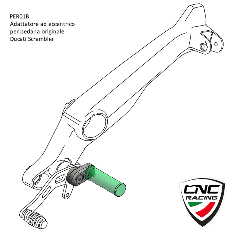 Rider footpeg kit eccentric adjustable 24 positions - Ducati