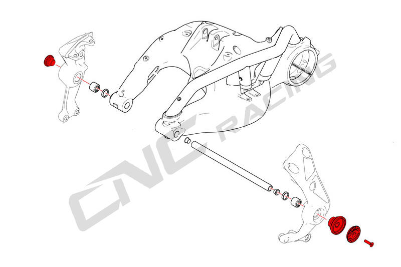 Kit viti centrali pedane originali Ducati XDdiavel/Diavel 1260