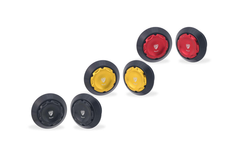 Central bolt caps kit for OEM rearsets Ducati Multistrada V2 MY2025 and Hypermotard V2 MY2026