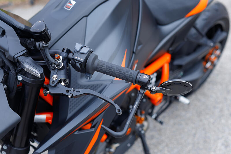 Lever-Guard Street - Clutch lever protector with bar-end mirror housing
