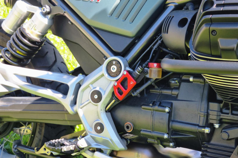 Rear brake master cylinder protector Moto Guzzi