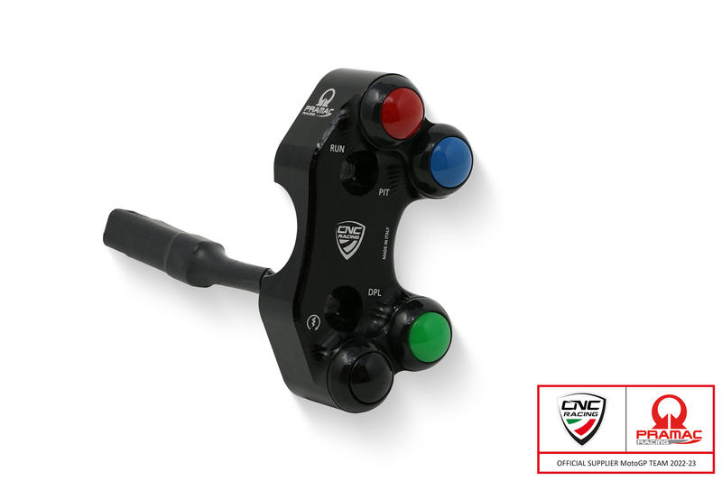 Right handlebar switch Ducati Panigale V4R - OEM and RCS Brembo brake master cylinder - Pramac Racing Limited Edition