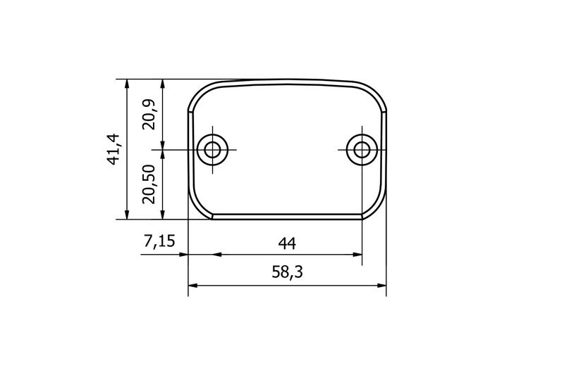 Front brake fluid reservoir cap
