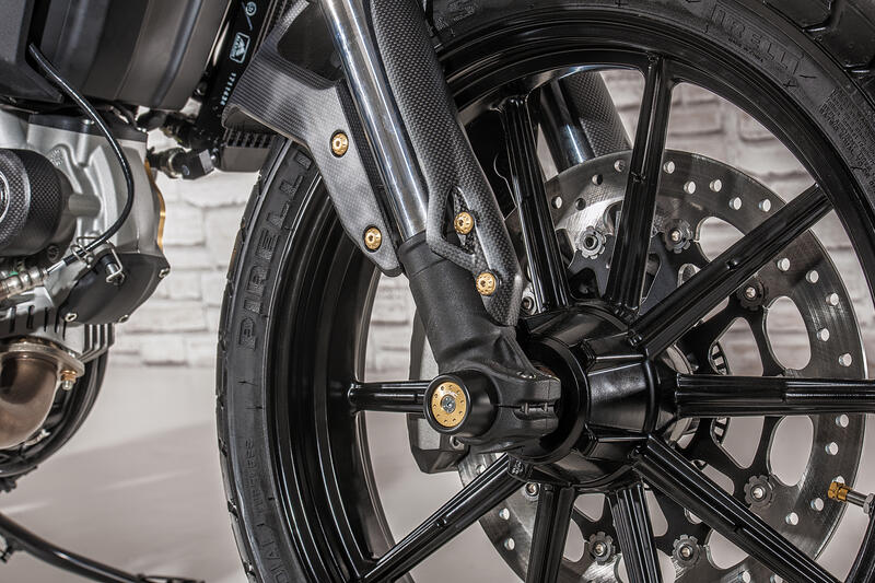 Front fork protection matt carbon Ducati Scrambler