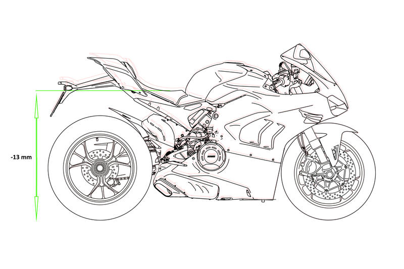 Tiranti sospensione posteriore altezza ribassata Ducati Panigale V4