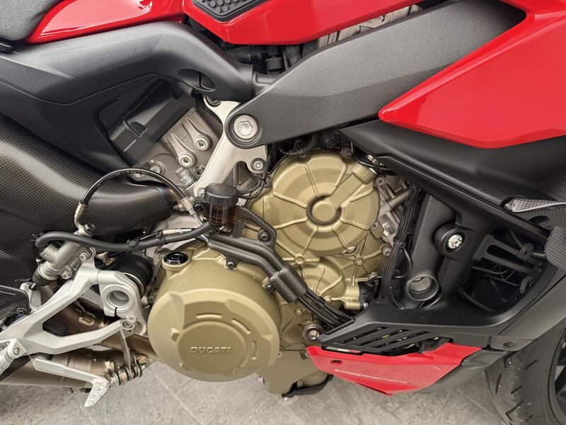 Rear brake line protector carbon Ducati Streetfighter V4