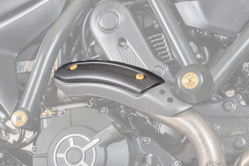 Paracalore collettore Ducati - carbonio opaco