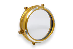 Clear oil bath clutch cover Ducati Panigale 959, 1199 and 1299 - Bicolore Edition Gold