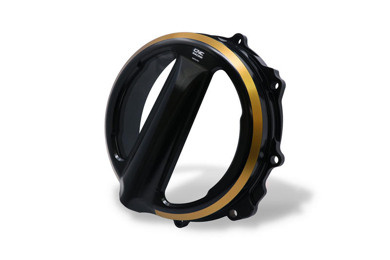 Clear clutch cover MV Agusta - cable control - Bicolor Edition Black/Gold