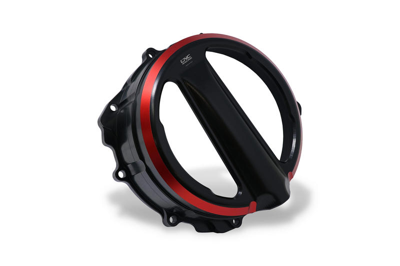 Clear clutch cover MV Agusta - cable control - Bicolor Edition Black/Red