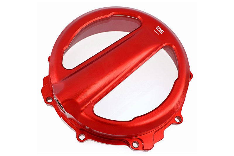 Clear clutch cover MV Agusta - cable control Red