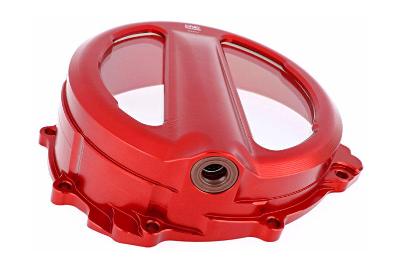 Clear clutch cover MV Agusta - cable control Red