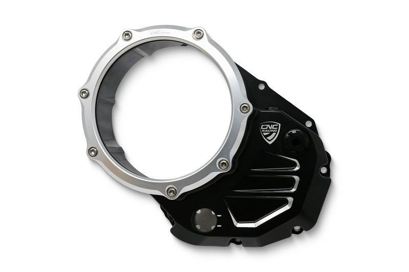 Carter trasparente per frizioni a olio Ducati - Bicolore Black/Silver