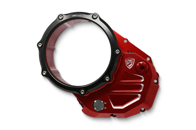 Carter trasparente per frizioni a olio Ducati - Bicolore Red/Black