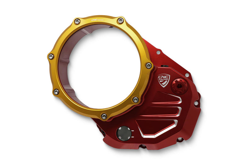 Carter trasparente per frizioni a olio Ducati - Bicolore Red/Gold