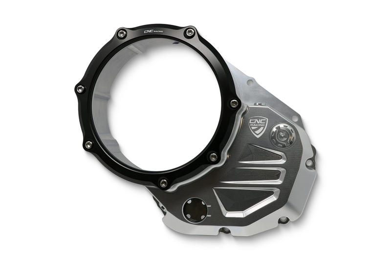 Carter trasparente per frizioni a olio Ducati - Bicolore Silver/Black