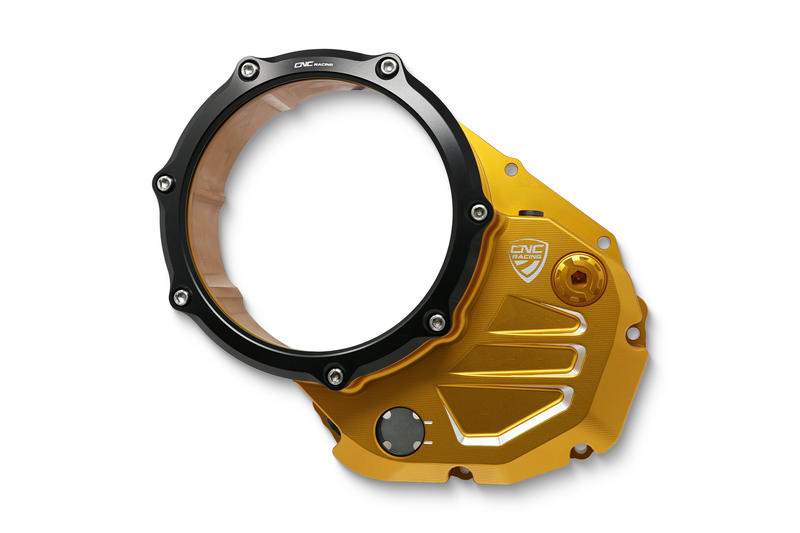 Carter trasparente per frizioni a olio Ducati - Bicolore Gold/Black