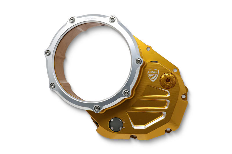 Carter trasparente per frizioni a olio Ducati - Bicolore Gold/Silver