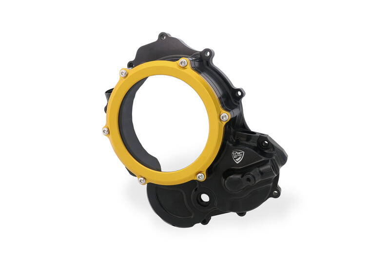 Clear cover oil bath clutch Ducati BICOLOR Nero/Oro