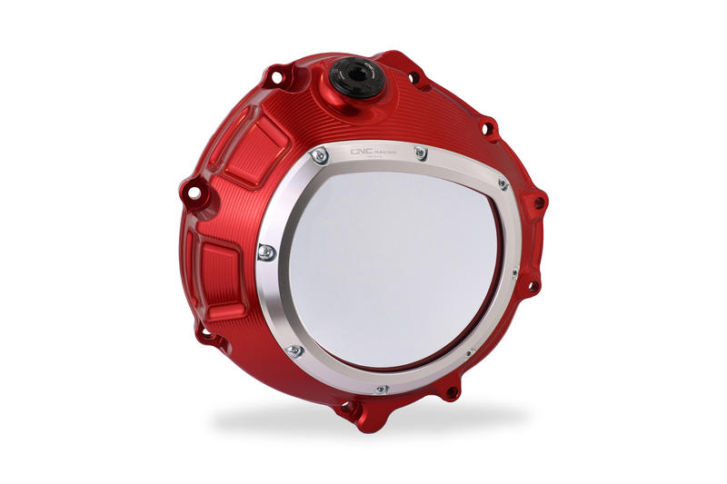 Carter frizione trasparente per BMW in colore rosso Red/Silver