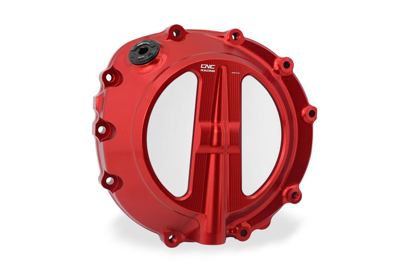 Clear clutch cover BMW - cable control Red