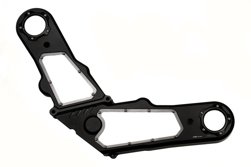 Trasparent timing belt cover for Ducati Black