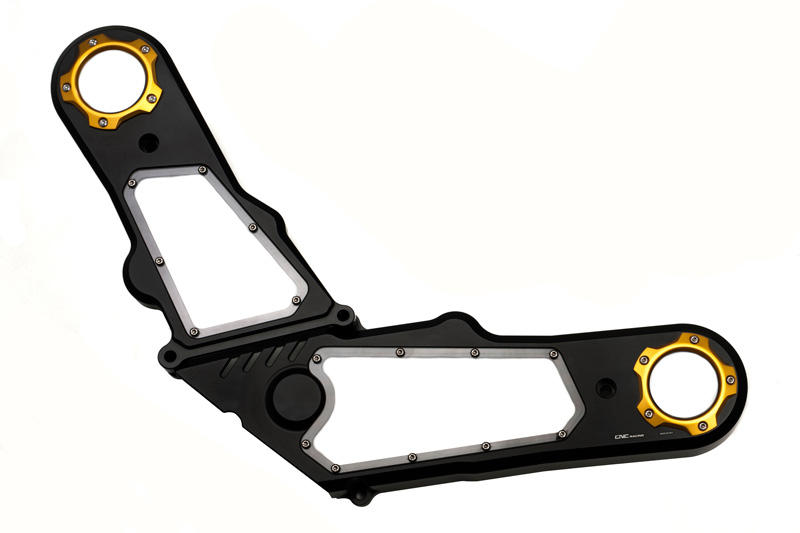 Trasparent timing belt cover for Ducati Black/Gold