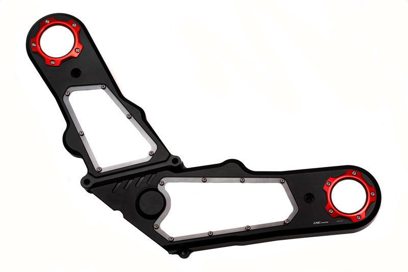 Trasparent timing belt cover for Ducati Black/Red