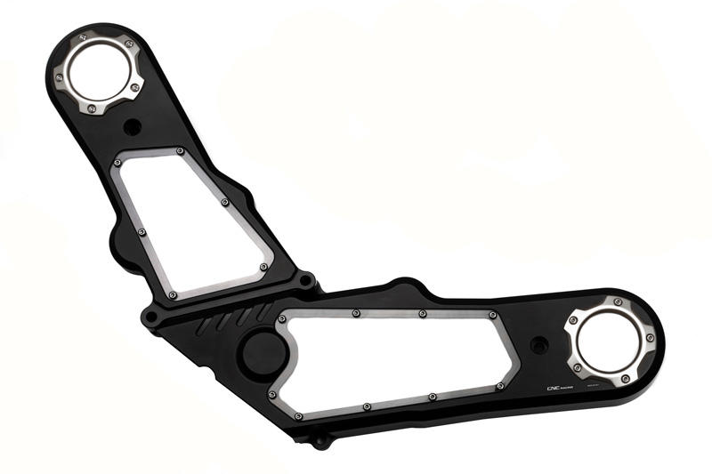 Trasparent timing belt cover for Ducati Black/Silver