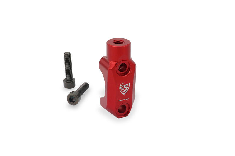 Brembo Master cylinder clamp with Mirror Mount thread M10 counter-clockwise Red