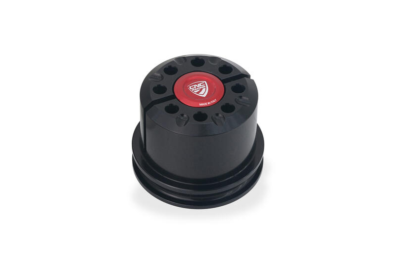Ring nut for Ducati Panigale V2 MY2025 and Streetfighter V2 MY2025 Black/Red