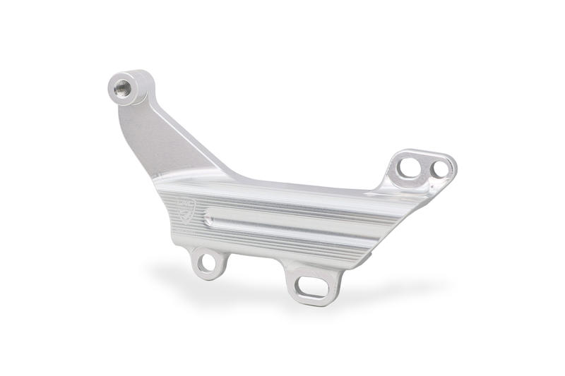 Brake lines cover with fluid tank bracket Ducati Silver