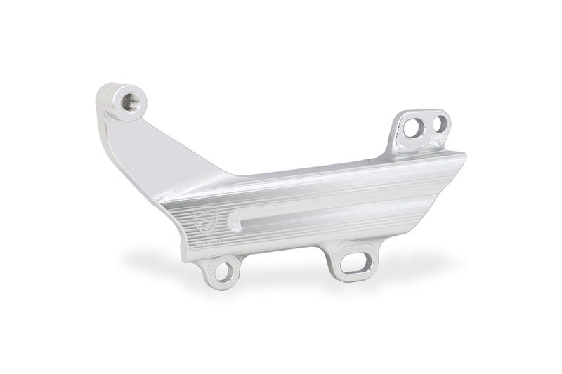 Brake lines cover with fluid tank bracket Ducati Silver
