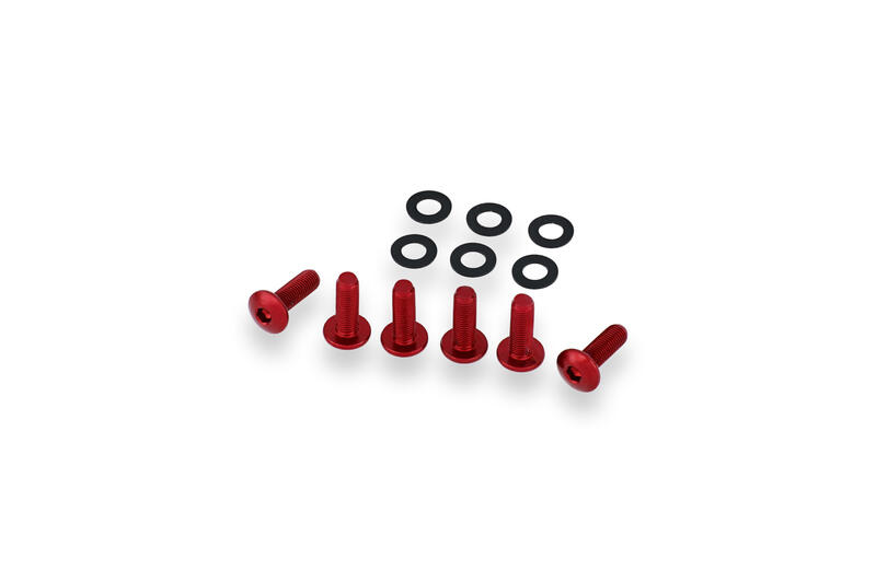 Screen bolt kit 6 pcs - Ducati Red