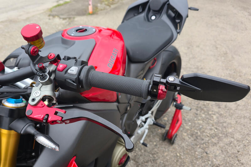 Clutch lever RACE EVO Folding For Brembo Semi-Radial Master Cylinders Black/Red