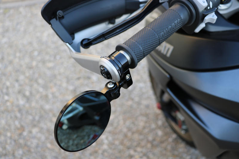 Adapter for Rocket bar-end mirror on Ducati Multistrada Black
