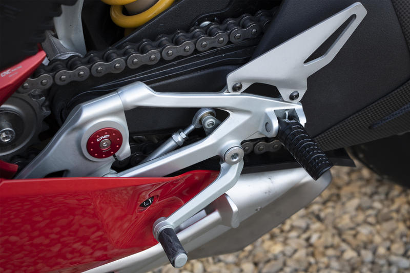 Footpegs for OEM rearsets Ducati LIGHT - driver Black