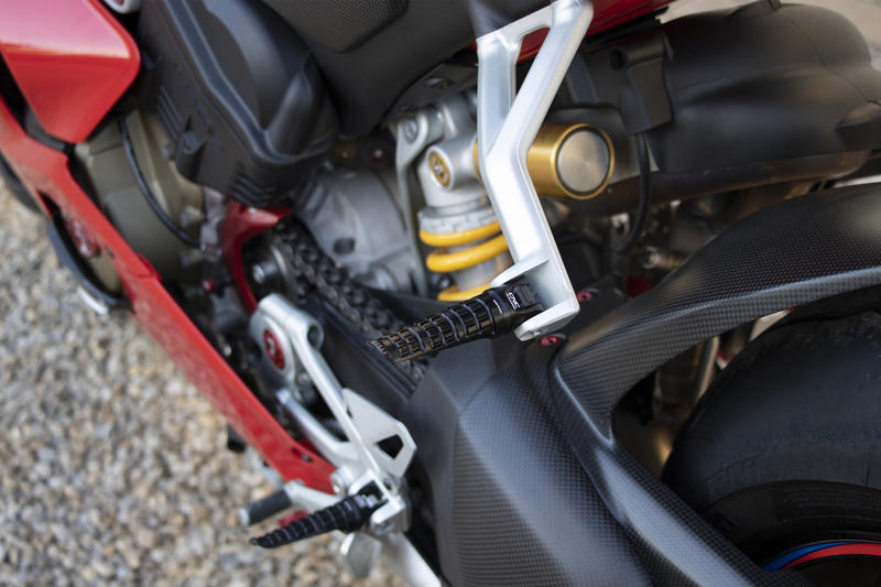 Footpegs for OEM rearsets Ducati LIGHT - passenger Black