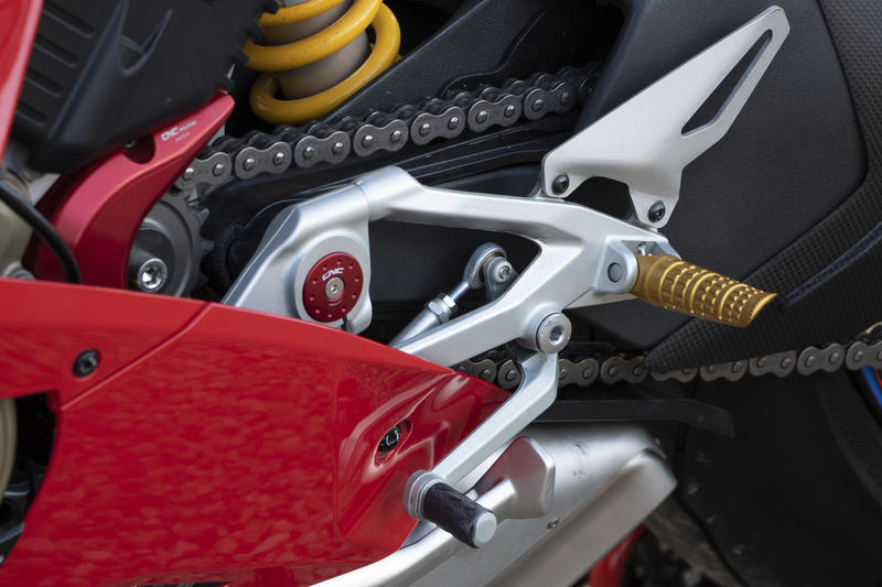 Footpegs for OEM rearsets Ducati LIGHT - driver Gold