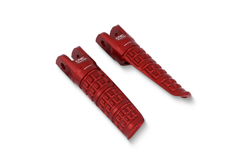 Footpegs for OEM rearsets Ducati LIGHT - driver Red