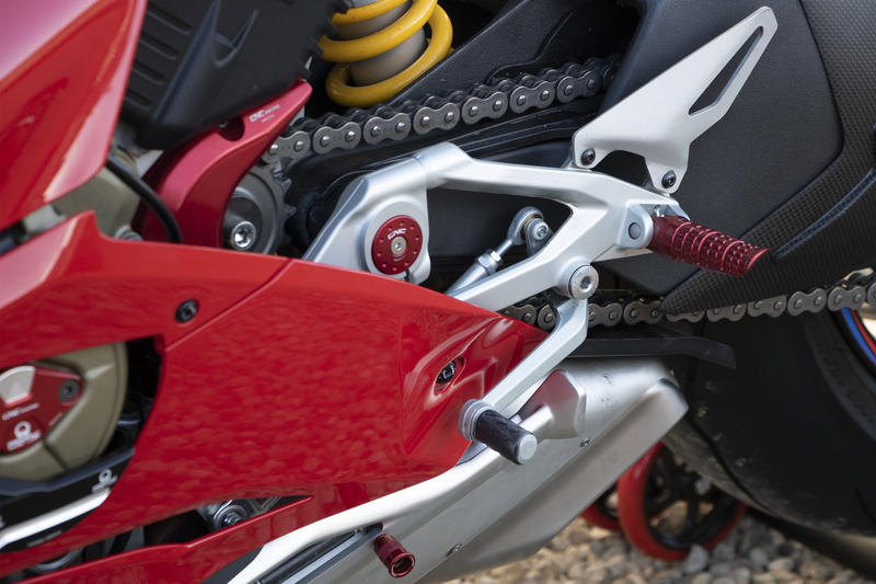 Footpegs for OEM rearsets Ducati LIGHT - driver Red
